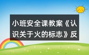 小班安全課教案《認(rèn)識(shí)關(guān)于火的標(biāo)志》反思