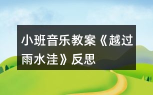 小班音樂(lè)教案《越過(guò)雨水洼》反思