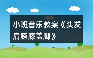 小班音樂(lè)教案《頭發(fā)、肩膀、膝蓋、腳》反思