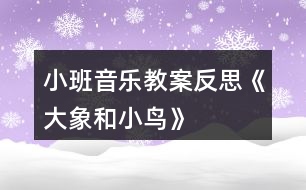 小班音樂教案反思《大象和小鳥》