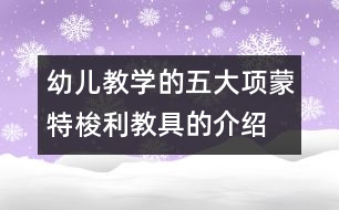 幼兒教學的五大項蒙特梭利教具的介紹