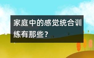 家庭中的感覺統(tǒng)合訓(xùn)練有那些？