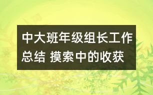 中大班年級組長工作總結(jié) 摸索中的收獲