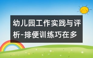 幼兒園工作實(shí)踐與評(píng)析-排便訓(xùn)練巧在多變