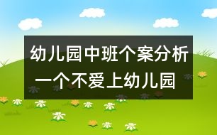 幼兒園中班個(gè)案分析 一個(gè)不愛上幼兒園的孩子的轉(zhuǎn)變