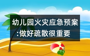 幼兒園火災應急預案  :做好疏散很重要