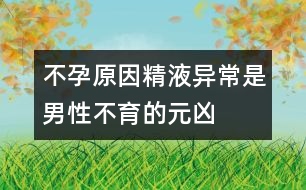 不孕原因：精液異常是男性不育的“元兇”