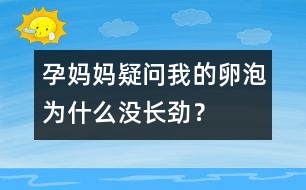 孕媽媽疑問：我的卵泡為什么沒長勁？