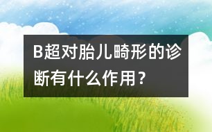 B超對胎兒畸形的診斷有什么作用？