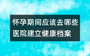 懷孕期間應(yīng)該去哪些醫(yī)院建立健康檔案