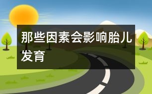 那些因素會(huì)影響胎兒發(fā)育