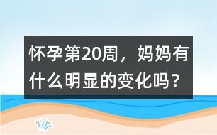 懷孕第20周，媽媽有什么明顯的變化嗎？