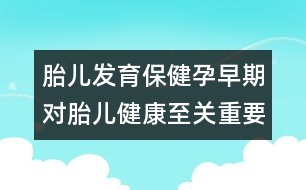 胎兒發(fā)育保?。涸性缙趯?duì)胎兒健康至關(guān)重要