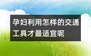 孕婦利用怎樣的交通工具才最適宜呢