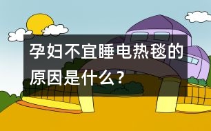 孕婦不宜睡電熱毯的原因是什么？