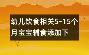 幼兒飲食相關(guān)：5-15個月寶寶輔食添加（下）