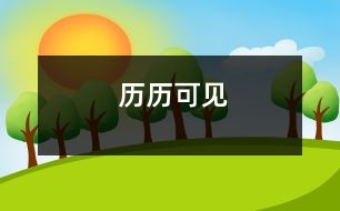 歷歷可見(jiàn)