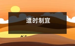 遭時(shí)制宜