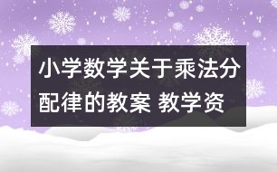 小學(xué)數(shù)學(xué)關(guān)于乘法分配律的教案 教學(xué)資料 教學(xué)設(shè)計(jì)