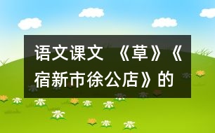 語(yǔ)文課文  《草》、《宿新市徐公店》的教學(xué)設(shè)計(jì)與教學(xué)反思