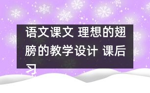 語(yǔ)文課文 理想的翅膀的教學(xué)設(shè)計(jì) 課后習(xí)題答案