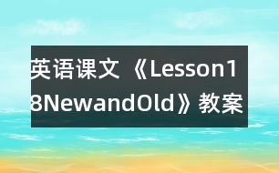 英語(yǔ)課文 《Lesson18NewandOld》教案 教學(xué)資料 教學(xué)設(shè)計(jì)