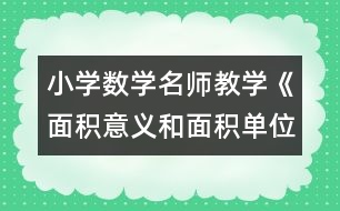 小學(xué)數(shù)學(xué)名師教學(xué)《面積意義和面積單位》課堂教學(xué)實錄