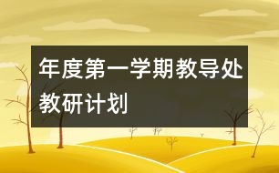 年度第一學(xué)期教導(dǎo)處教研計(jì)劃