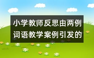 小學(xué)教師反思：由兩例詞語教學(xué)案例引發(fā)的反思