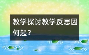 教學(xué)探討：教學(xué)反思因何起？