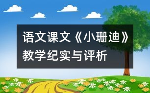 語文課文《小珊迪》教學(xué)紀實與評析