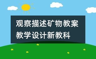 觀察、描述礦物教案 教學(xué)設(shè)計—新教科版四年級下冊科學(xué)教案