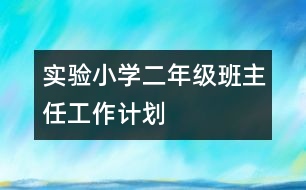 實(shí)驗(yàn)小學(xué)二年級(jí)班主任工作計(jì)劃