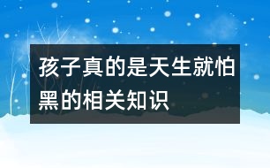 孩子真的是天生就怕黑的相關(guān)知識