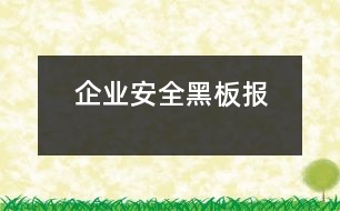 企業(yè)安全黑板報