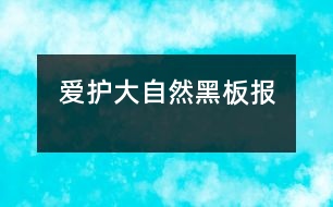 愛護大自然黑板報