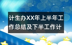 計(jì)生辦XX年上半年工作總結(jié)及下半工作計(jì)劃