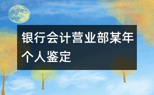 銀行會(huì)計(jì)營(yíng)業(yè)部某年個(gè)人鑒定