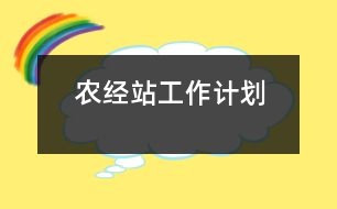 農(nóng)經(jīng)站工作計(jì)劃