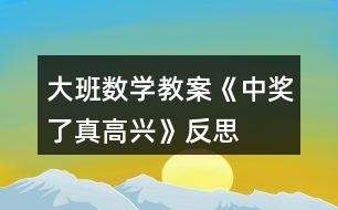 大班數(shù)學(xué)教案《中獎(jiǎng)了真高興》反思