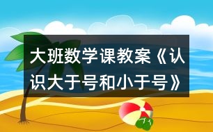 大班數(shù)學(xué)課教案《認識大于號和小于號》反思