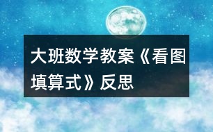 大班數(shù)學(xué)教案《看圖填算式》反思