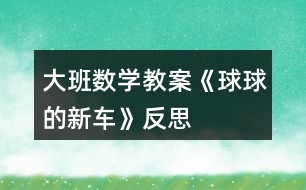 大班數(shù)學(xué)教案《球球的新車》反思