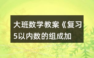 大班數(shù)學(xué)教案《復(fù)習(xí)5以內(nèi)數(shù)的組成、加減》反思