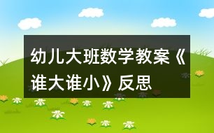 幼兒大班數(shù)學(xué)教案《誰(shuí)大誰(shuí)小》反思