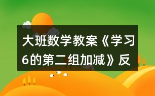 大班數(shù)學(xué)教案《學(xué)習(xí)6的第二組加減》反思