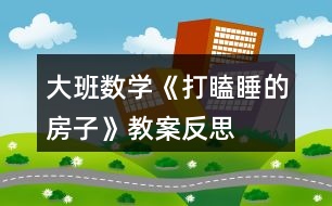 大班數(shù)學《打瞌睡的房子》教案反思