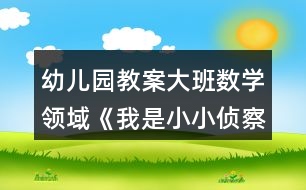 幼兒園教案大班數(shù)學領域《我是小小偵察兵》反思