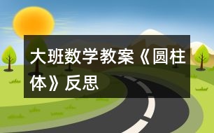 大班數(shù)學(xué)教案《圓柱體》反思