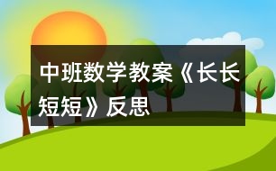 中班數(shù)學教案《長長短短》反思